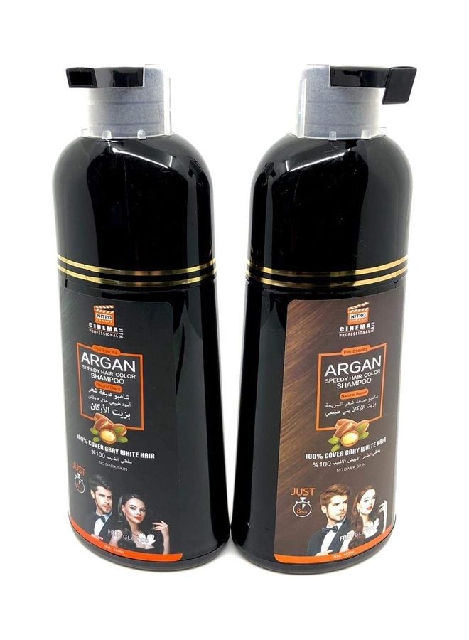 Argan Speedy Hair Color Shampoo Black 420ml - v1623300761/N48082964A_4