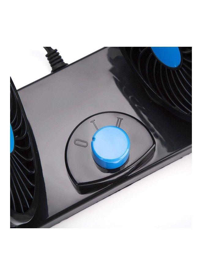 KUYING - 12V DC Rotatable 2 Speed Dual Blade Electric Car Fan - Image 1