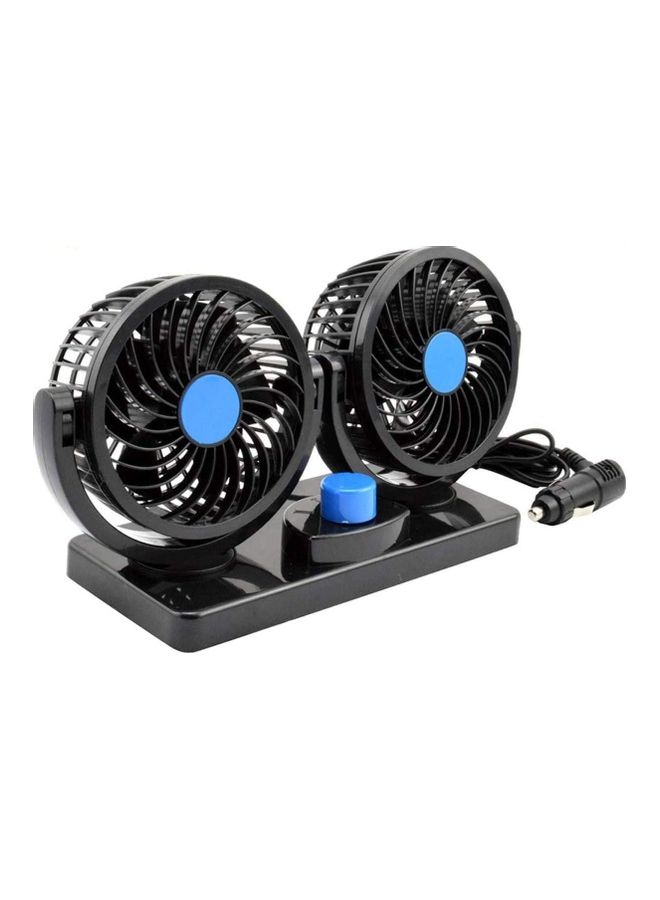 KUYING - 12V DC Rotatable 2 Speed Dual Blade Electric Car Fan - Image 1