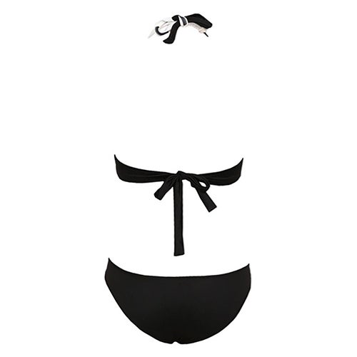 Women's Fashion Polka Dot Swimwear Summer Monokini One-piece Bikini Black White  - Image 4