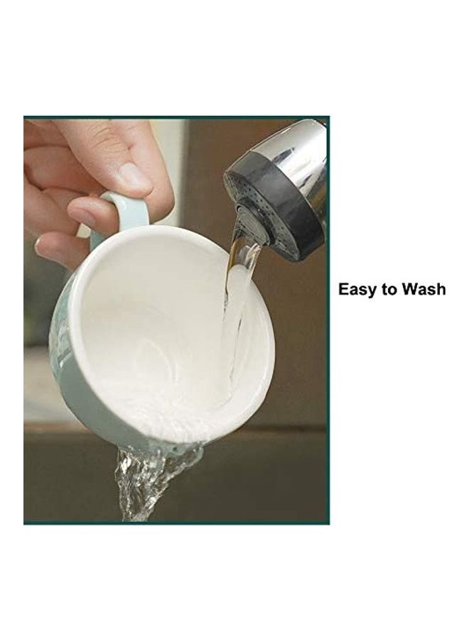 شو وو طقم من كوب وصحن من السيراميك أبيض - Image 5