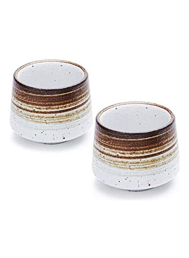 XiuWoo 2-Piece Ceramic Double Walled Espresso Cup Multicolour - Image 1