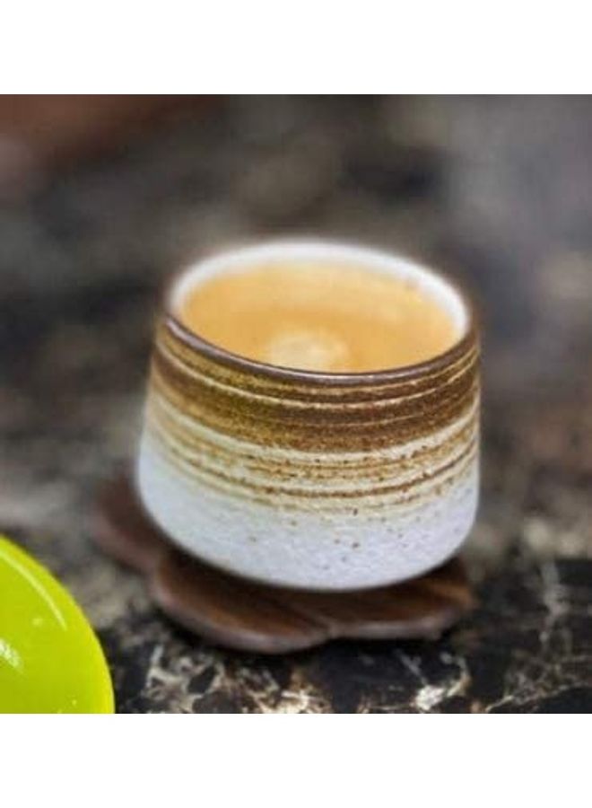 XiuWoo 2-Piece Ceramic Double Walled Espresso Cup Multicolour - Image 3