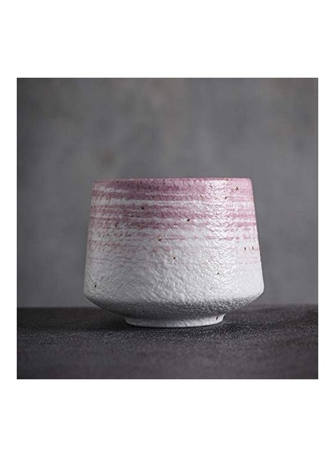 XiuWoo 2-Piece Ceramic Double Walled Espresso Cups White/Purple - Image 2