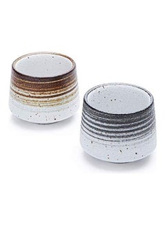 XiuWoo 2-Piece Ceramic Double Walled Espresso Cups Multicolour  - Image 1