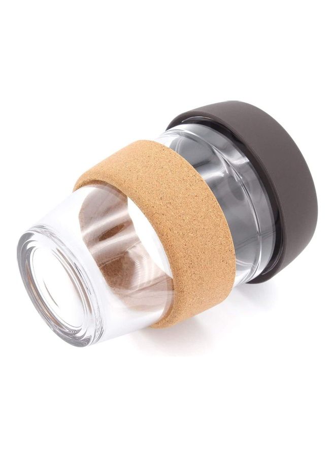 XiuWoo Portable Reusable Coffee Cup Glass With Lid Multicolour  - Image 2