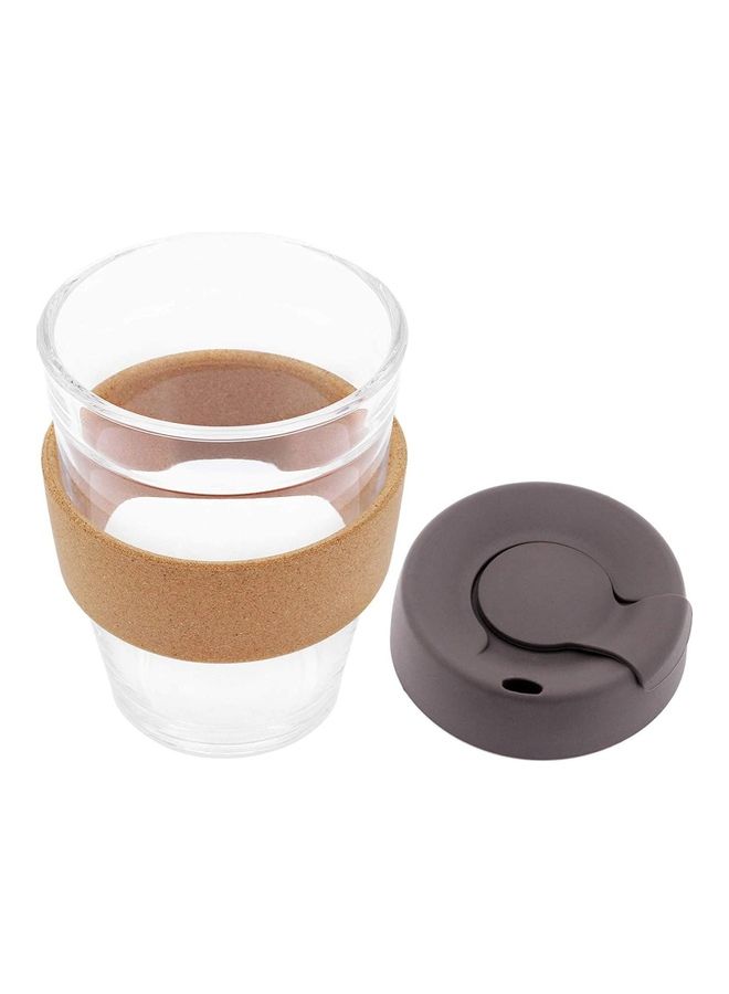 XiuWoo Portable Reusable Coffee Cup Glass With Lid Multicolour  - Image 3