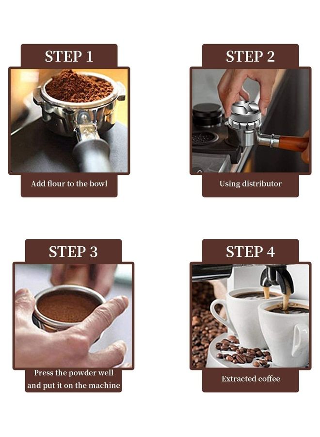 شو وو مكبس لضغط وتوزيع القهوة فضي - Image 5