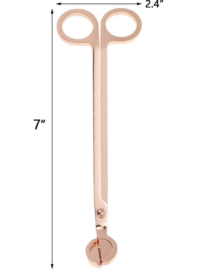 XiuWoo Candle Wick Polished Trimmer Rose Gold - Image 2