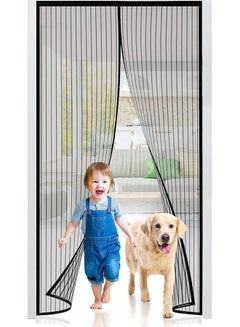 Generic Magnetic Closure Heavy Duty Mesh Screen Doors With Magnets Multicolor 100x210cm  - Image 1
