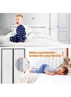 Generic Magnetic Closure Heavy Duty Mesh Screen Doors With Magnets Multicolor 100x210cm  - Image 2