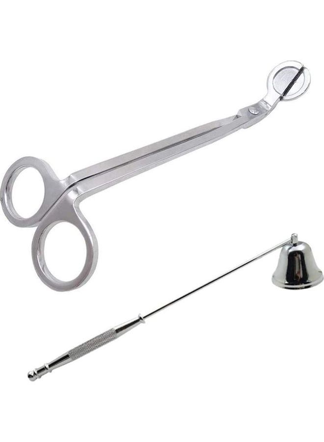 XiuWoo Wick Trimmer Candle Accessory Set Silver - Image 1
