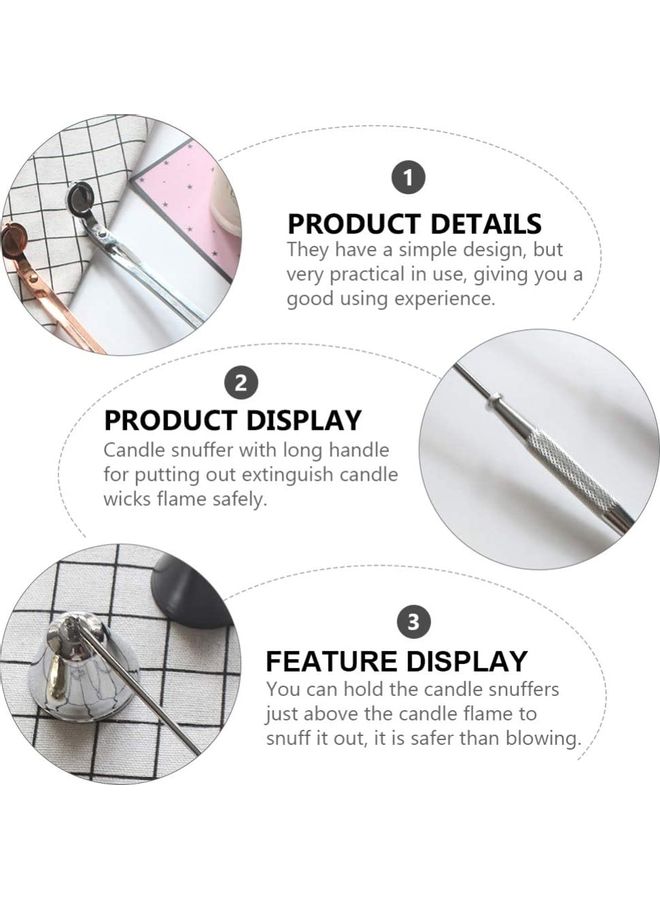 XiuWoo Wick Trimmer Candle Accessory Set Silver - Image 3