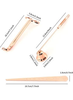 XiuWoo 3-in-1 Candle Wick Trimmer Accessory Set Rose Gold  - Image 2