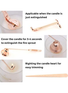 XiuWoo 3-in-1 Candle Wick Trimmer Accessory Set Rose Gold  - Image 5