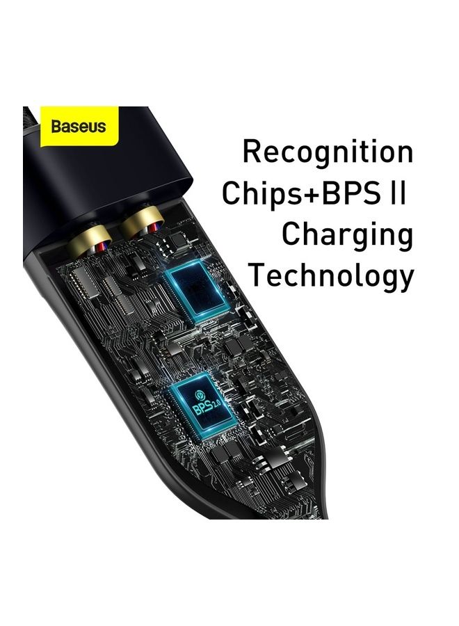 Baseus 100W Fast Charging USB C to C and Lightning, Flash Series USB Data Cable Max 1.2M Compatible for Apple 13 12 11 Series, MacBook, iPad, Xiaomi, Samsung, Huawei and More (2 in 1) Black - Image 4