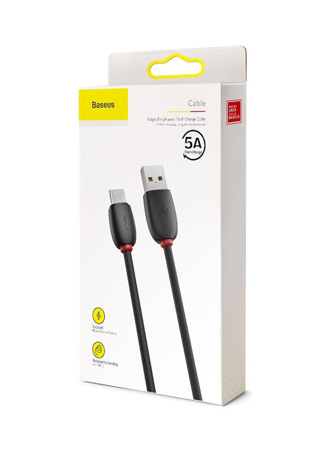 Baseus USB C Cable 40W 5A Fast Charging Cable Loop Series USB Type C Charger Compatible for Samsung S21 S20 Note 20 10 9 Huawei P30 P20 Lite Mate 20 Pro P20 LG G5 G6 Xiaomi Mi 11 Ultra A2 Mi 9 etc. 1Meter Black/Red - Image 4