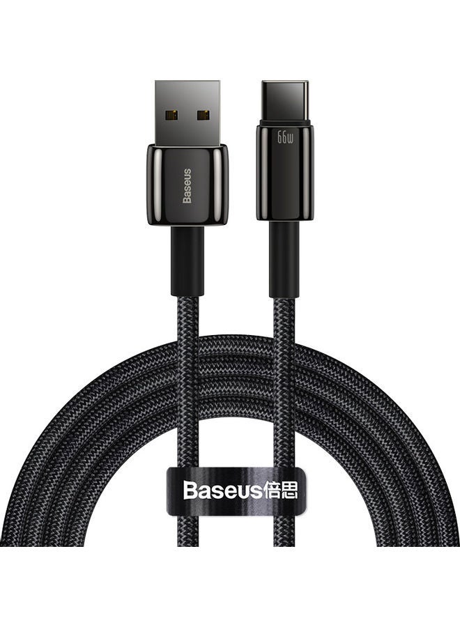 Baseus Quick Charge Type C USB Cable Black - Image 1