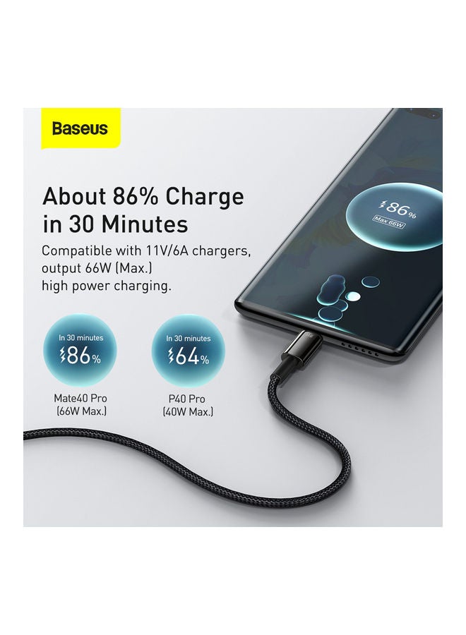 Baseus Quick Charge Type C USB Cable Black - Image 2