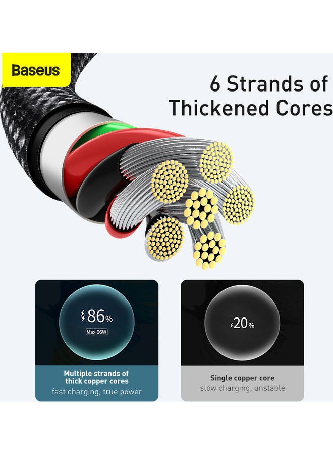 Baseus Quick Charge Type C USB Cable Black - Image 4