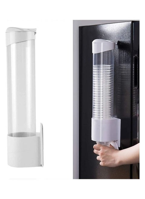 Paper-Cup Plastic Dispenser And Holder White