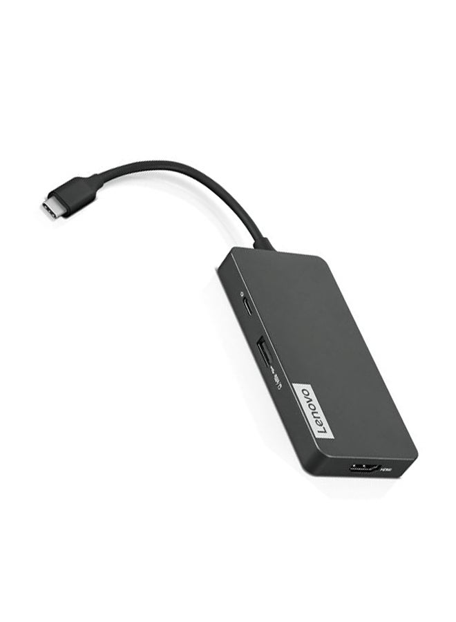 Lenovo 7-In-1 Travel Hub Black  - Image 5