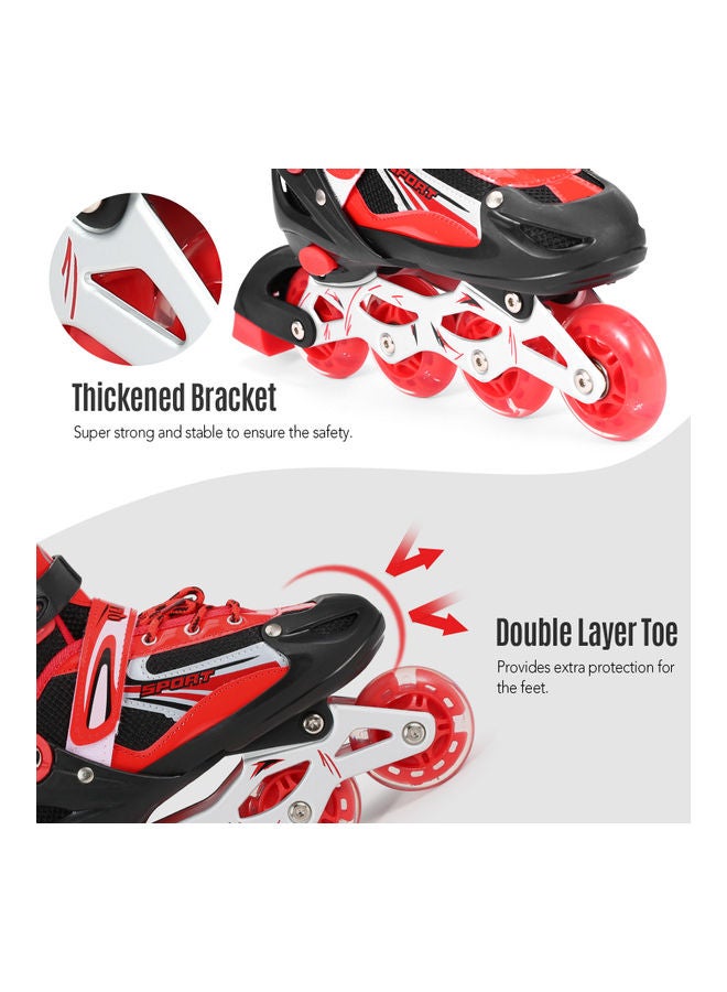 Generic - Adjustable Illuminating Inline Skates With Light Up Wheels 43.00x10.00x35.00cm - Image 1