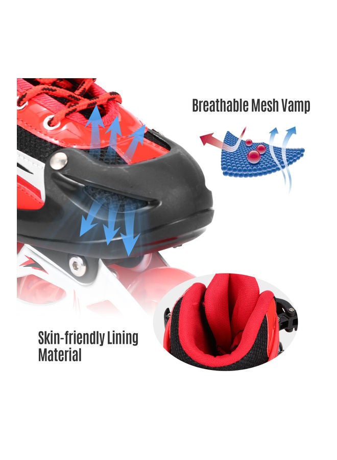 Generic - Adjustable Illuminating Inline Skates With Light Up Wheels 43.00x10.00x35.00cm - Image 1
