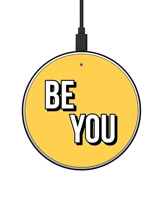 Theodor Be You Themed Wireless Charger Yellow/White - Image 1