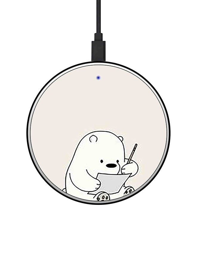 Theodor Cartoon Themed Wireless Charger Beige/White - Image 1