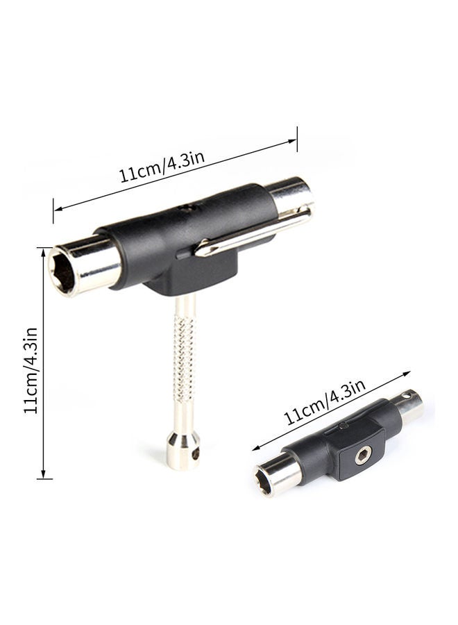 Generic - 5-In-1 Skate Tool Skateboard Hardware Portable T-Key 15.00x2.00x2.00cm - Image 1