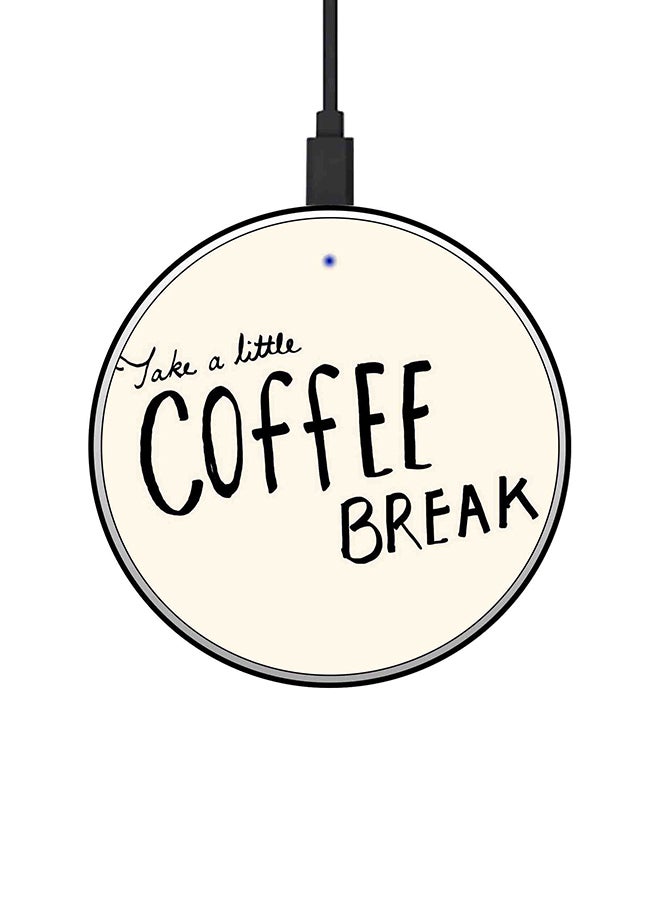 Theodor 15W Ultra Slim Fast Wireless Charger Beige/Black