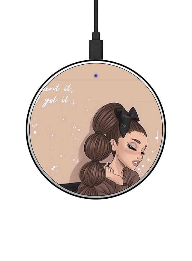 Theodor 15W Ultra Slim Fast Wireless Charger Beige/Brown - Image 1