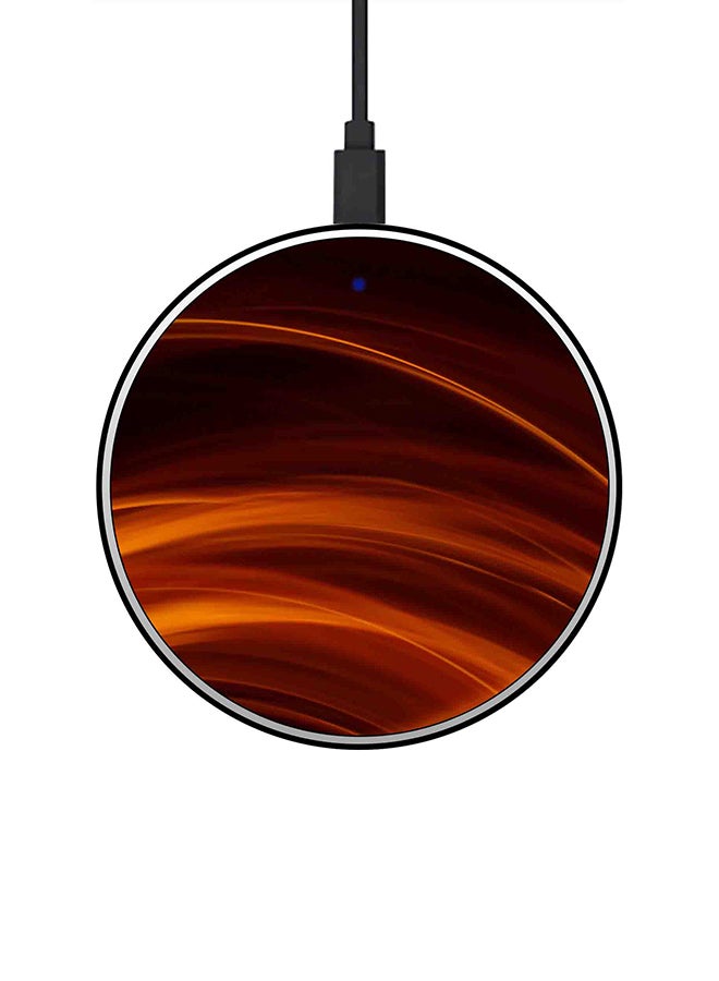 Theodor 15W Ultra Slim Fast Wireless Charger Orange/Black - Image 1