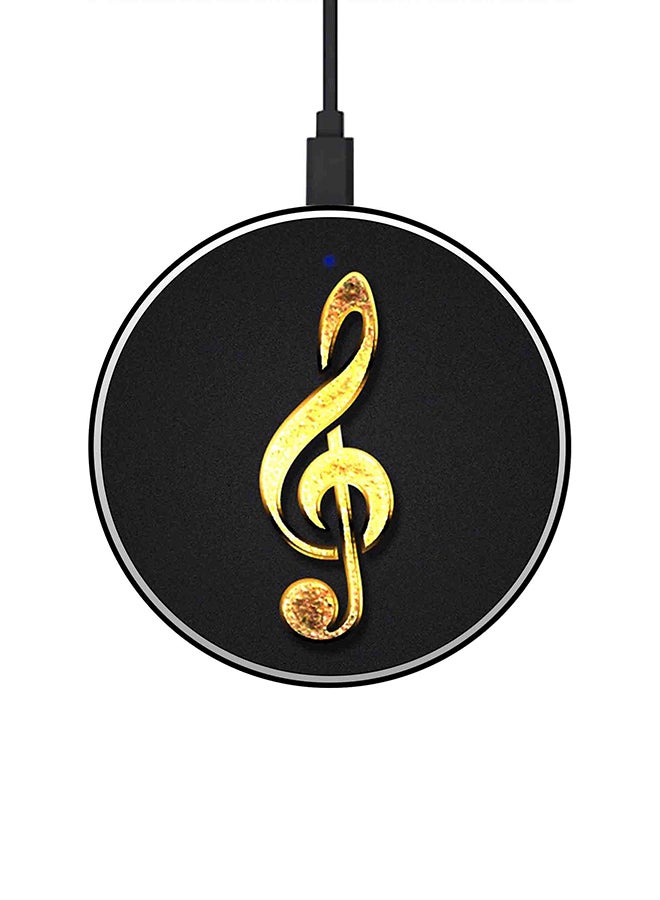 Theodor 15W Ultra Slim Fast Wireless Charger Black/Yellow - Image 1