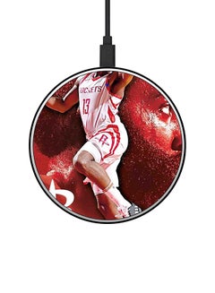 James Harden Printed Ultra Slim Fast Wireless Charger With USB Cable Red/White