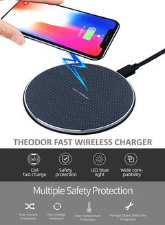 Theodor Skating Penguin Printed Fast Wireless Charger With USB Cable Multicolour  - Image 3