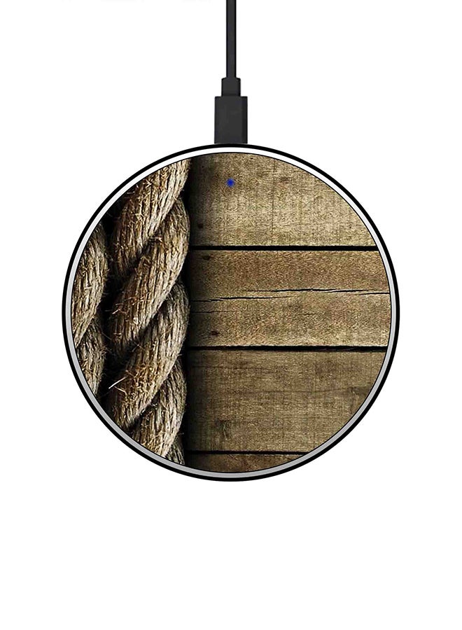 Theodor Printed Wireless Fast Charger Beige - Image 1