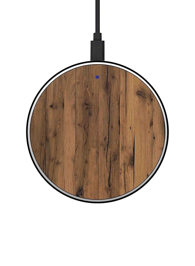Theodor Printed Wireless Fast Charger Brown - Image 1