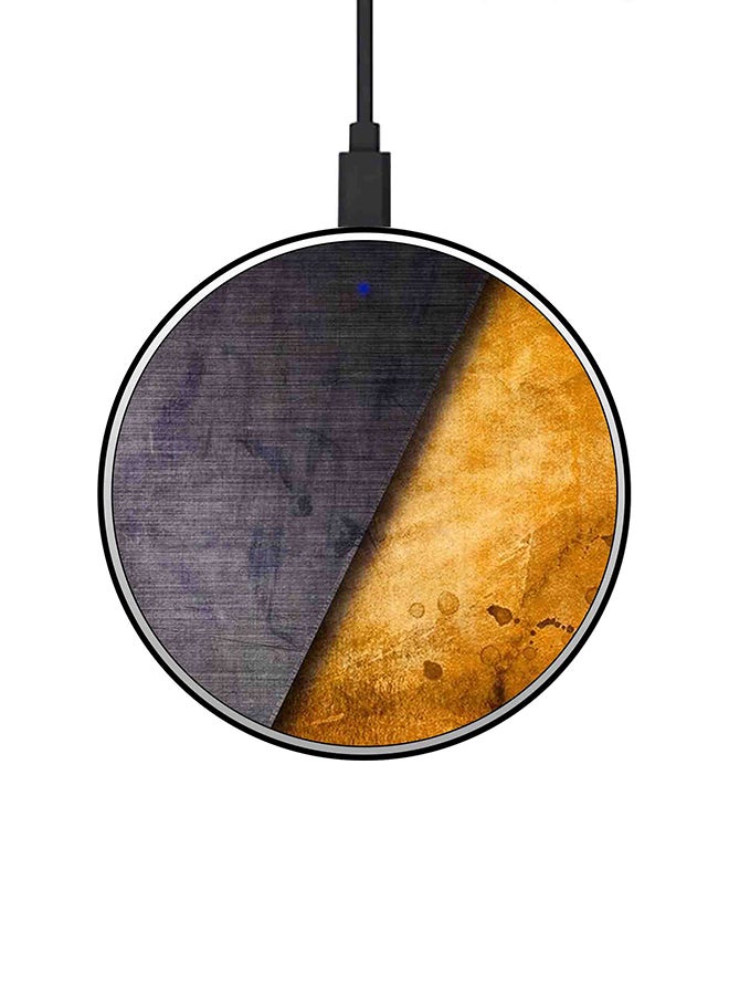 Theodor 15W Ultra Slim Fast Wireless Charger Brown/Yellow - Image 1