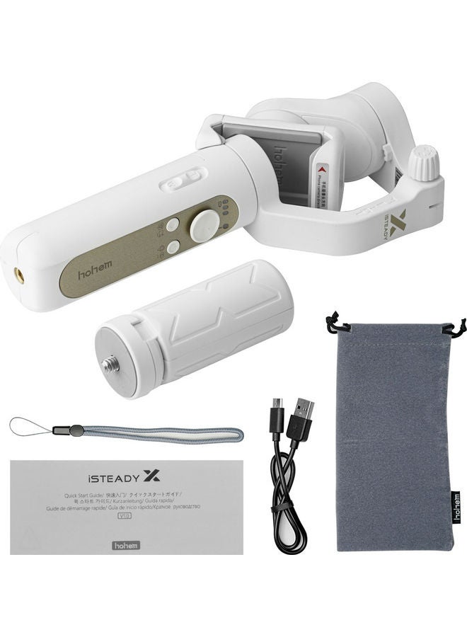 hohem - 5-Piece iSteady X Ultralight 3-Axis Palm Gimbal Handheld Stabilizer Set White/Beige - Image 1