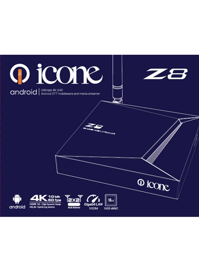 iCone - 4K Android Box Z8 Black - Image 1