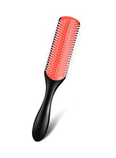 ZENHOME Nylon Bristle Hair Combing Brush Pink/Black  - Image 1