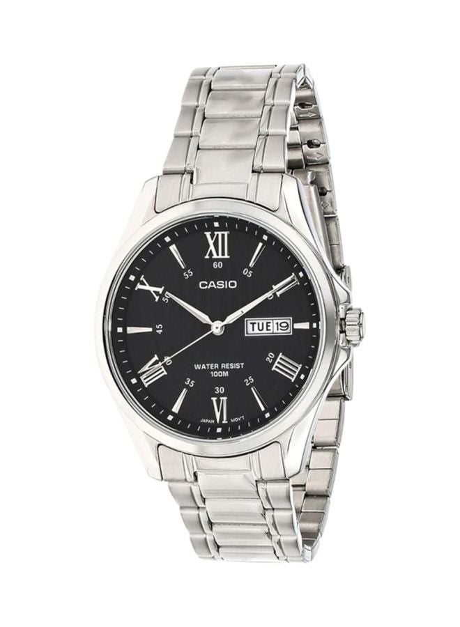 CASIO Men's Dial Stainless Steel BAnd Watch- MTP-1384D-1AVDF - 41 mm - Silver - Image 1