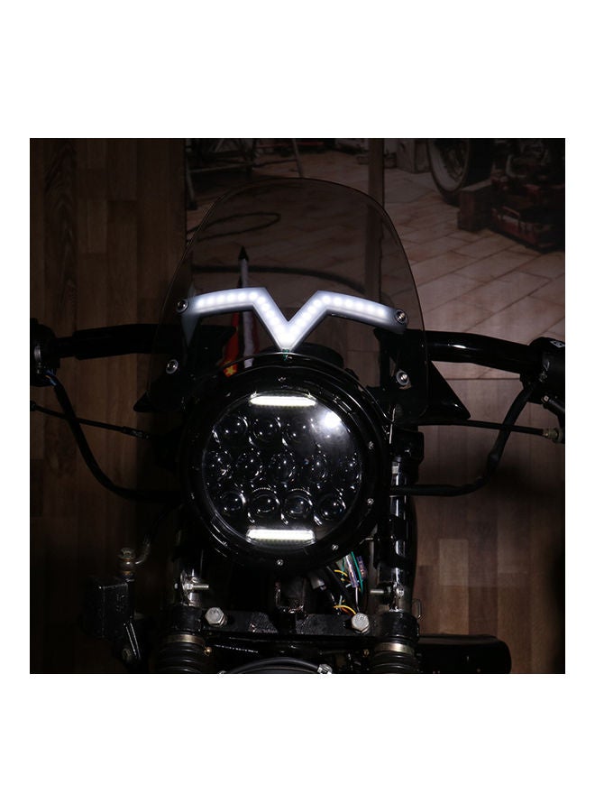 Generic Universal Motorcycle Windshield With DRL Turn Signal Light  - Image 3