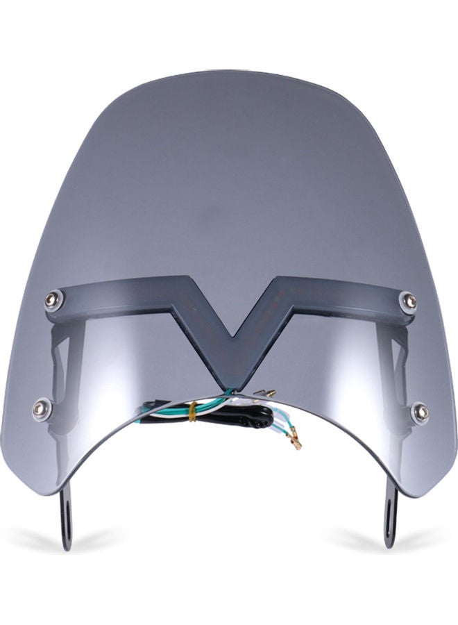 Generic Universal Motorcycle Windshield With DRL Turn Signal Light  - Image 1