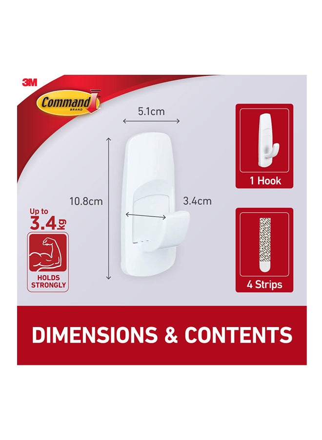 Command Jumbo Utility Hook White 3.4kg - Image 3