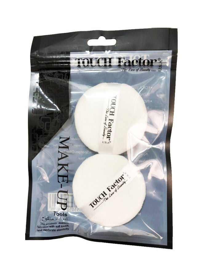 Touch Factor 2-Piece Powder Puff White  - Image 3