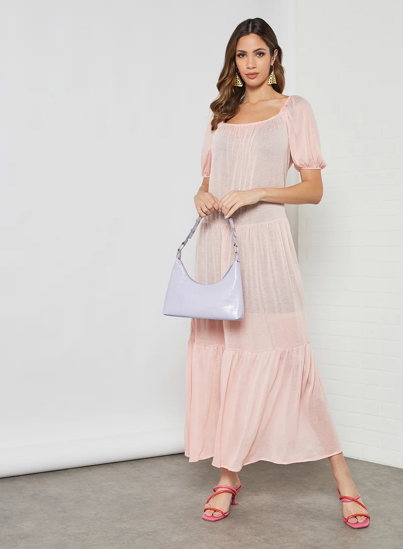 SIVVI for HANIYA Tiered Maxi Dress Pink