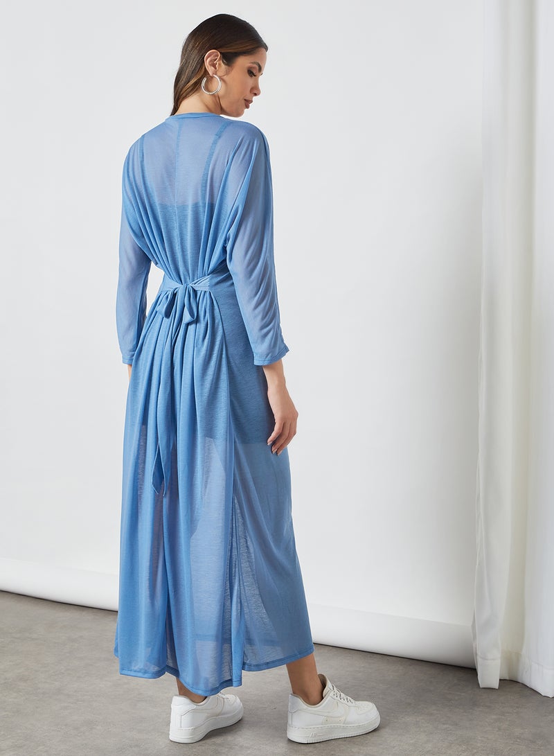 SIVVI for HANIYA - Sheer Knit Dress Blue - Image 1